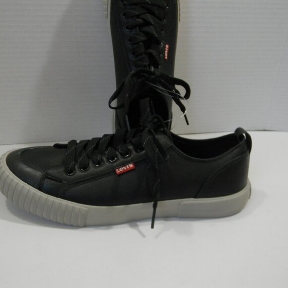 Levi's Black Faux Leather Sneakers NWOT - Picture 8 of 9